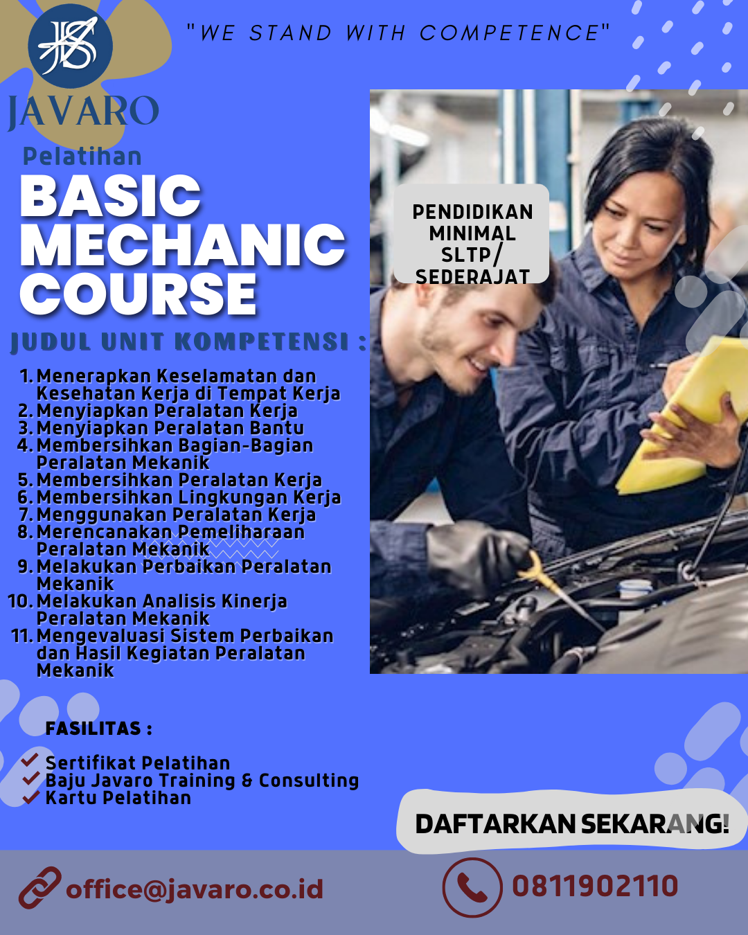 Basic Mechanic Course PT. Javaro Abadi Sejahtera